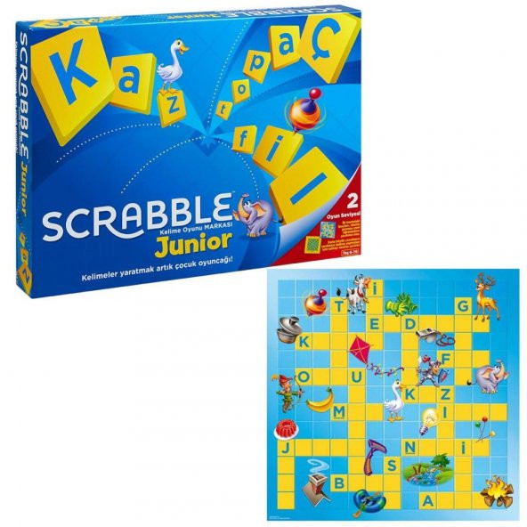 Y9733 Scrabble Junior Türkçe /Aile- Kutu Oyunları+6 yaş