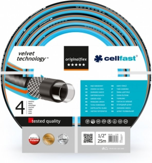 Cellfast 25m Orjinal Flex Bahçe Hortumu (Valvet Technology)