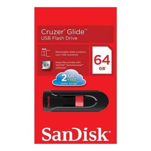 SanDisk 64GB USB Flash Bellek Cruzer Glide SDCZ60-064G-B35