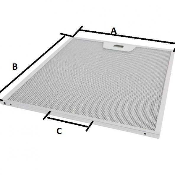 25x30 cm bosch-simens-arçelik-franke davlumbaz filtre seti-2 adet
