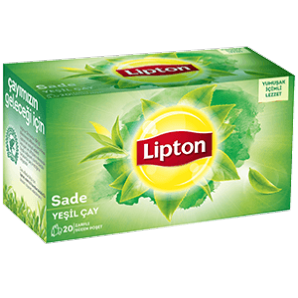 Lipton Sade Yeşil Poşet Çay 20 li 30 Gr