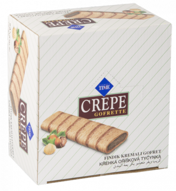 Çizmeci Time Crepe Fındık Kremalı Gofret 16 Gr (24 Adet)
