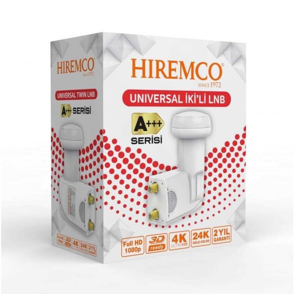 Hiremco A+ Serisi Çift Çıkışlı LNB Full HD 4K