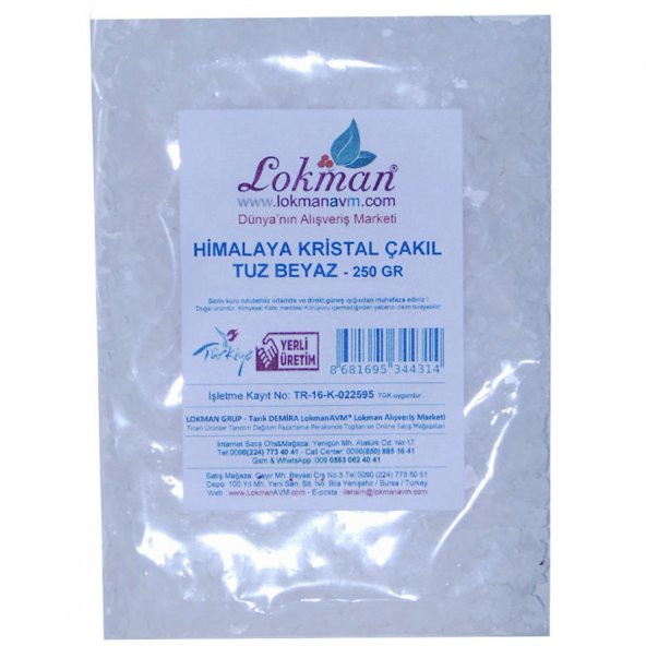 Yemeklik Himalaya Kristal Kaya Tuzu Çakıl Beyaz 250 Gr - 6