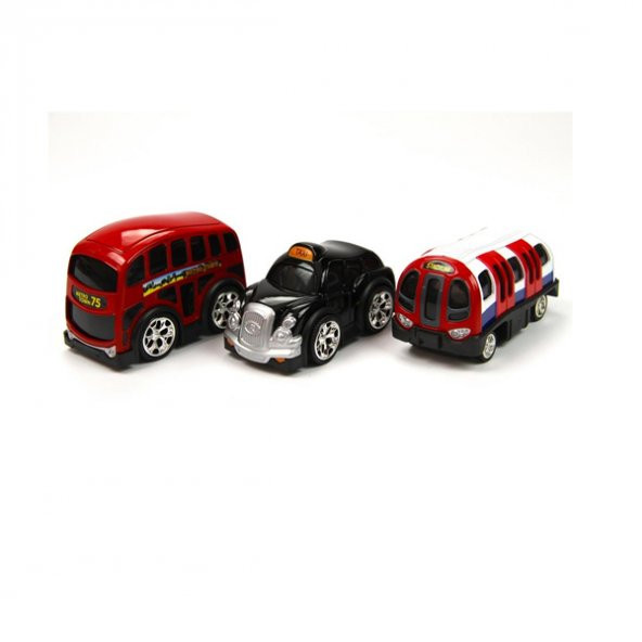 78482 Çek Bırak Şehir Araçları 10 cm 3 Parça -Vardem - 2