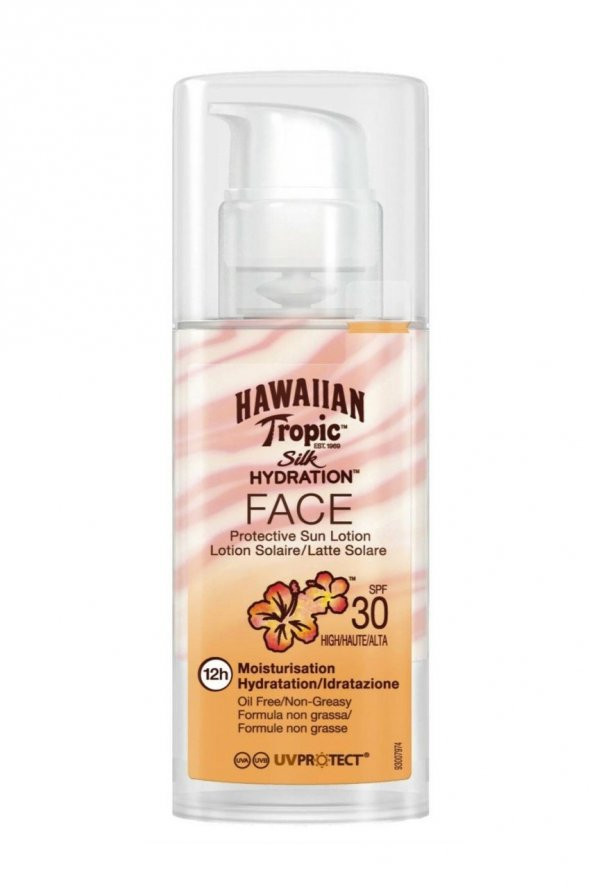 Hawaiian Tropic Silk Hydration spf 30 Güneş Koruyucu ve Bronzlaştırıcı Yüz Losyonu 50 ml