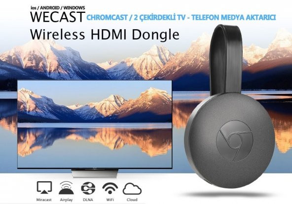 Wecast Chromecast Rk3036 Core Full Hd Hdmi Kablosuz Görüntü Aktarıcı Dongle - 2