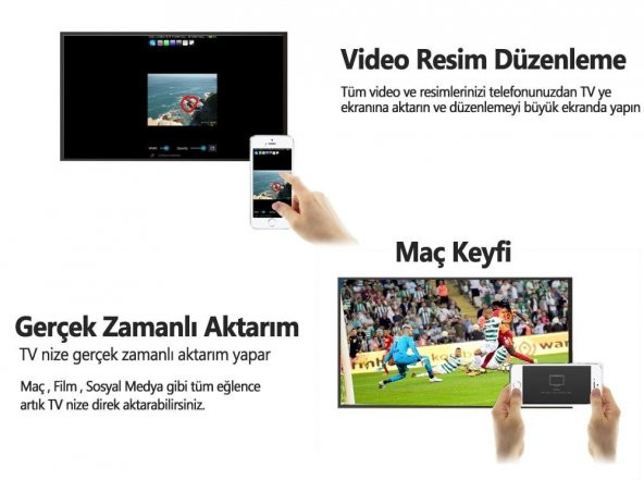 Wecast Chromecast Rk3036 Core Full Hd Hdmi Kablosuz Görüntü Aktarıcı Dongle - 4