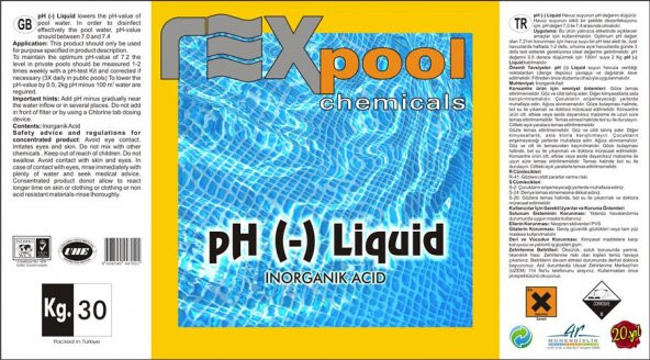 rexpool pH (-) liquid ph düşürücü sıvı