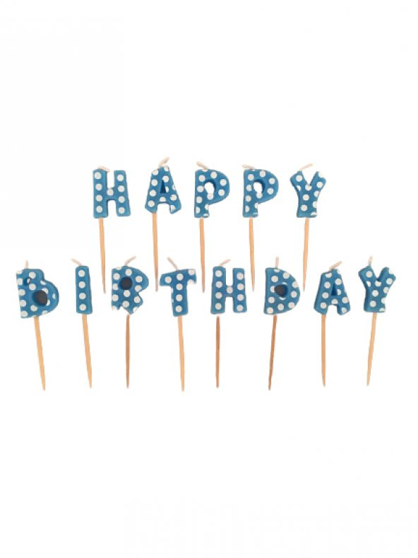 PASTA MUMU HAPPY BİRTHDAY MAVİ PUANLI (KÜRDANLI) - 2