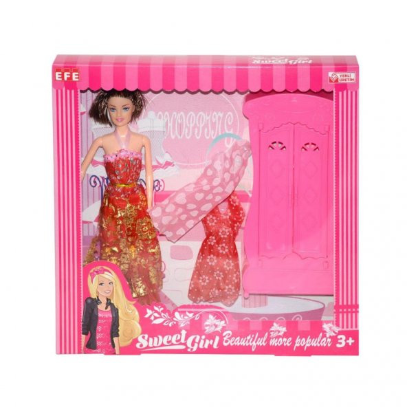 221G-M Efe, Sweet Girl Market Arabalı Bebek Oyun Seti - 6