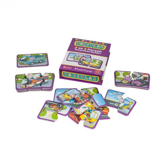 7192 DıyToy, Flash Cards - Taşıtlar / +18 ay - 6