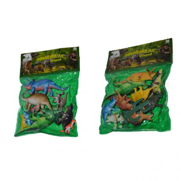 0705 Dinozorların Dünyası Poşetli Hayvan Oyun Seti