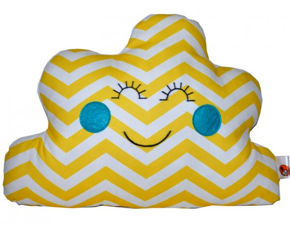 Zigzag Bulut Dekor Yastık