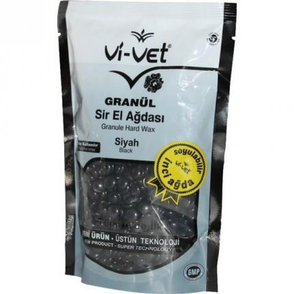 Vivet Granül Sir El Ağdası Siyah İnci Boncuk Ağda 250 gr