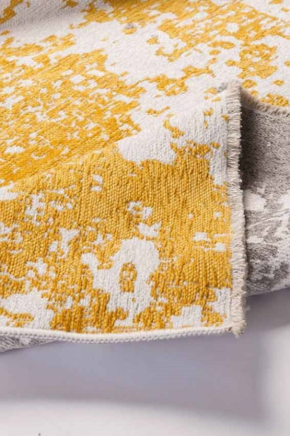Sarı Gri Modern İnce Yazlık Kilim - HS93500P - 6