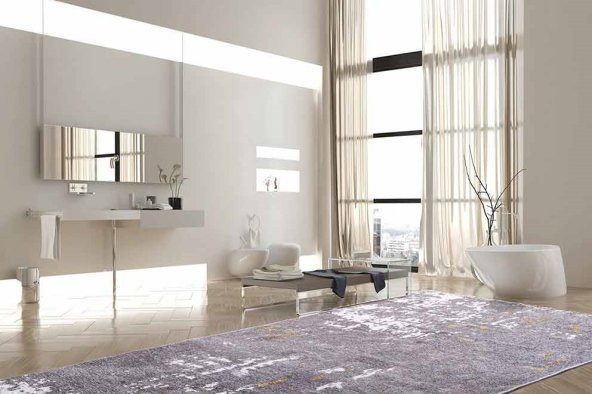 Sarı Gri Modern İnce Yazlık Kilim - HS93500P - 7