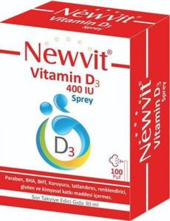 Newvit ( Purdevita ) Vitamin D3 400 IU Sprey 30 ml SKT : 02/2021 - 1