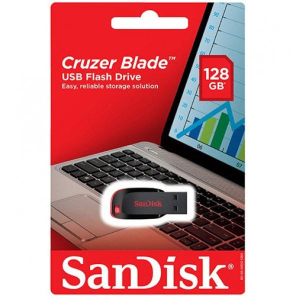 SanDisk Cruzer Blade 128GB Usb Bellek  (SDCZ50-128G-B35)