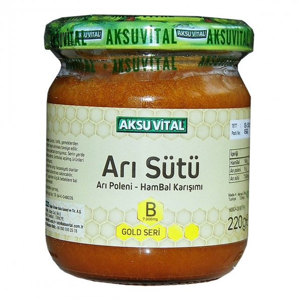 Arı Sütü Polen Bal Karışımı B 7.000 Mg Gold Seri 220 Gr - 6