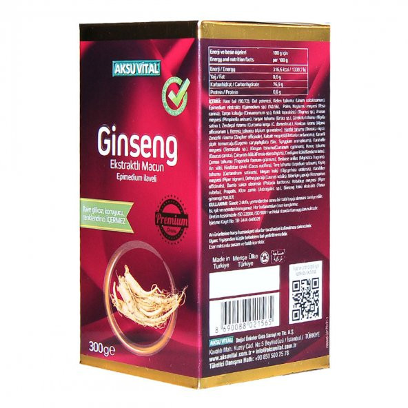 Ginseng Ekstraktlı Bitkisel Macunnu 300 Gr - 4