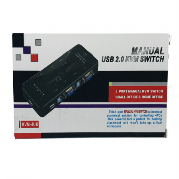 TEKNOGREEN TVS-344 4 PORT USB KVM SWITCH
