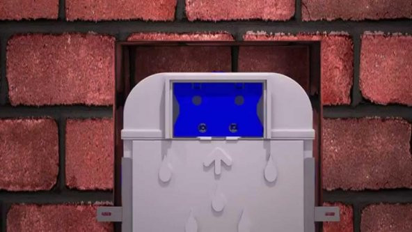 CREAVİT GÖMME REZERVUAR GR5001 + MAT BUTON + AC50L STOP VALF 3 LÜ SET - 4