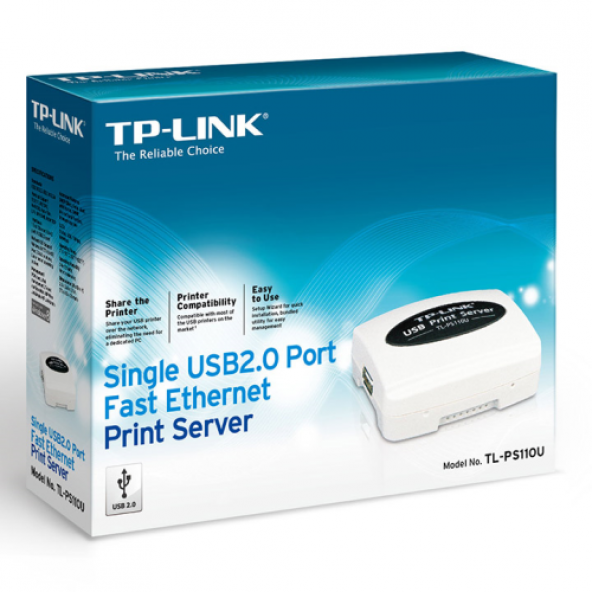 TP-LINK TL-PS110P 1 PARALELUSB 2.0 PORTLU FAST ETHERNET PRINT SERVER