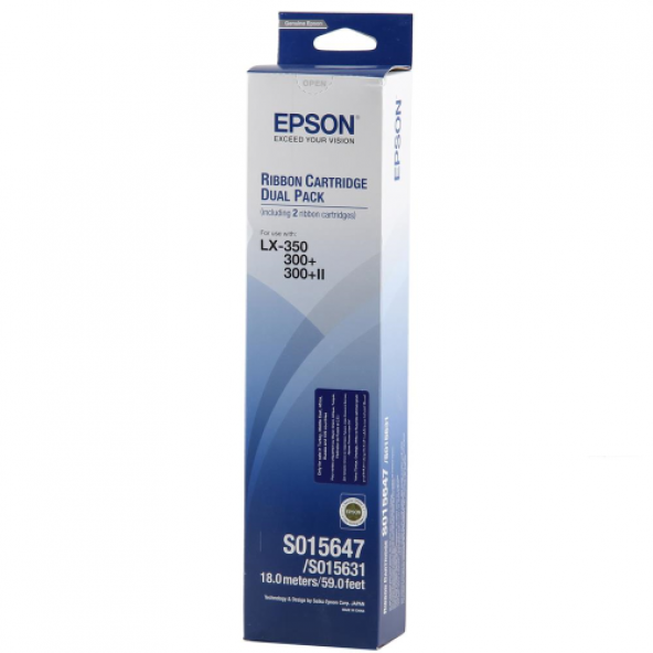 EPSON C13S015647BA -IKILI PAKET-BLACK RIBBON- LX-350 / 300+ / 30
