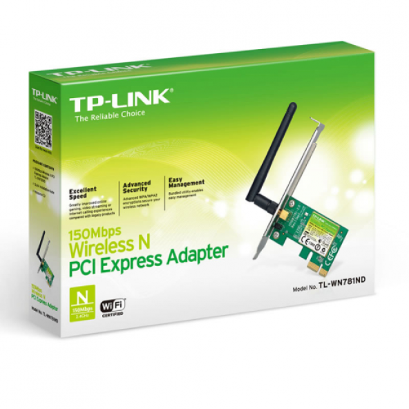 TP-LINK TL-WN781ND 150Mbps KABLOSUZ PCI EXP ADAPTÖR - Resim 2