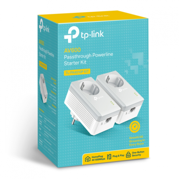 TP-LINK TL-PA4010PKIT AV500 AC GÜÇ SOKETLİ POWERLİNE ADAPTÖR