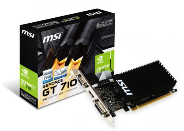 MSI VGA GT 710 2GD3H LP GT710 2GB DDR3 64B DX12 PCIE 3.0 X16 (1XV - 2