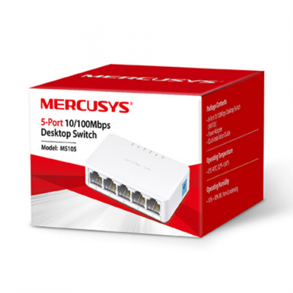 TP-LINK MERCUSYS MS105 5 PORT 10/100 MASAÜSTÜ SWITCH (YÖNETİLEMEZ - 2