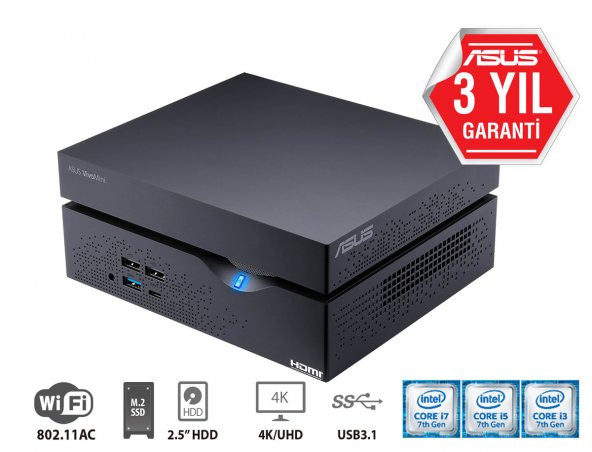 ASUS MINIPC VC66-B044M i3-7100 4G DDR4 500G DOS KB+MS 3YIL HDMI-D - 2