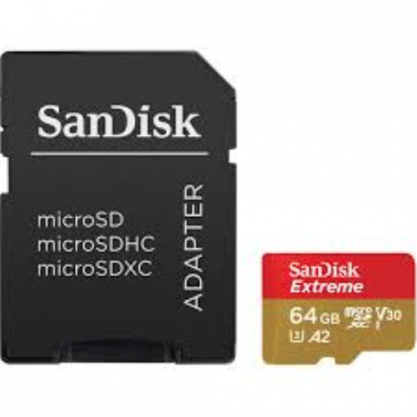 64GB MICRO SD EXTREME SANDISK SDSQXA2-064G-GN6MA ADP 160MB/S Resc