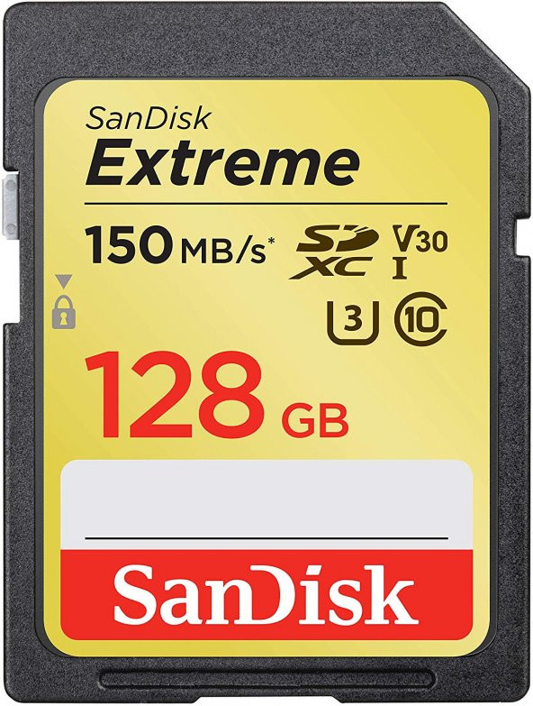 128GB SD KART 150Mb/s EXTREME C10 SANDISK SDSDXV5-128G-GNCIN
