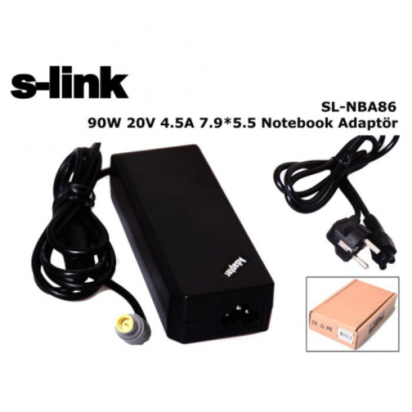 S-LINK SL-NBA86 90W 20V 4.5A 7.9*5.5 IBM Notebook