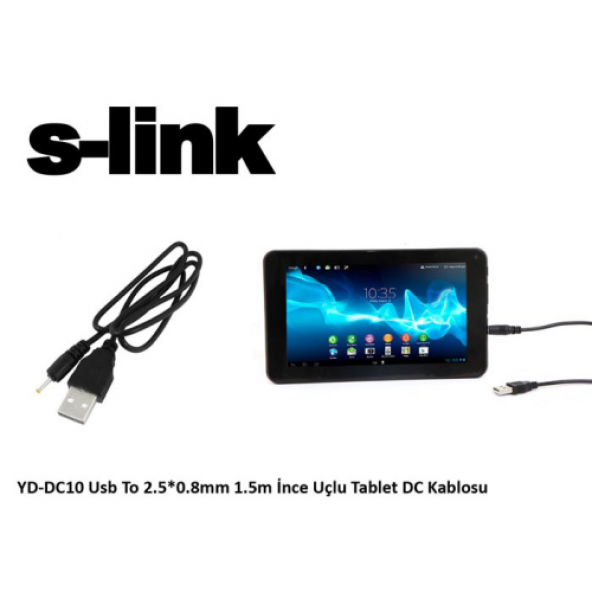 S-LINK YD-DC10 USB TO 2,5*0,8MM 1,5M İNCE UÇLU DC
