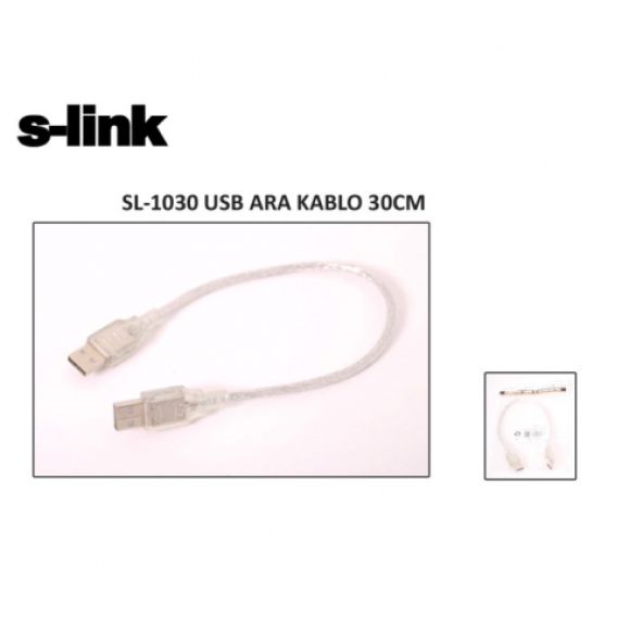 S-LINK SL-1030 USB 2.0 30cm AM TO AM KABLOSU