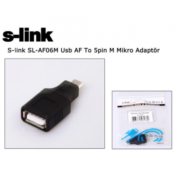 S-LINK SL-AF06M USB AF to 5pın M MIKRO ADAPTOR