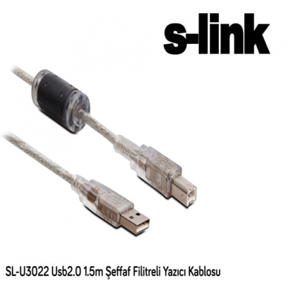 S-LINK SL-U3022 USB2.0 1.5M ŞEFFAF FİLTRELİ YAZICI