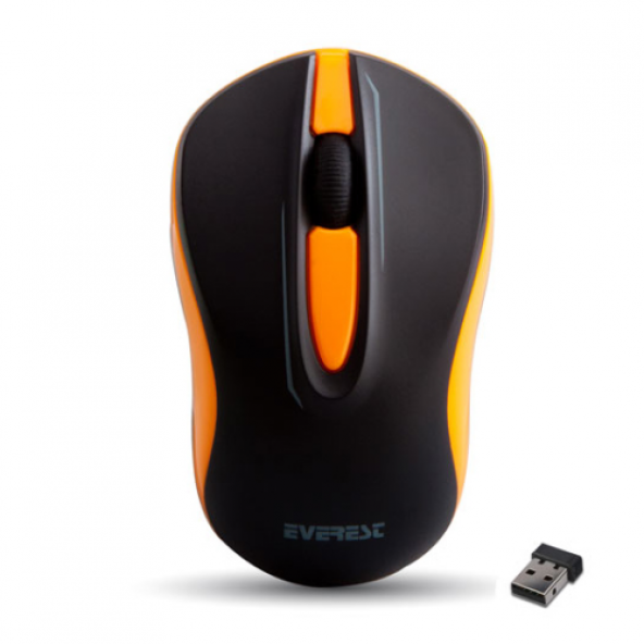 Everest DLM-380 Siyah/Turuncu Optik Kablosuz Mouse