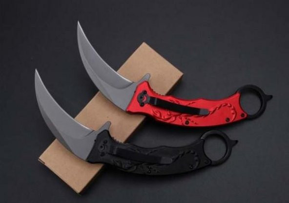Cold Steel Siyah Karambit CS GO Bıçak Çakı Av Piknik Bıçağı - 7