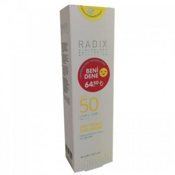 Radix Dry Touch Spf50 Sun Cream 40 ml