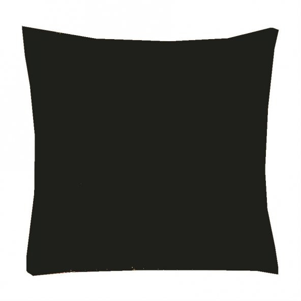 Evmotex Dekoratif Kırlent Yastık Kılıfı Düz Renk Siyah