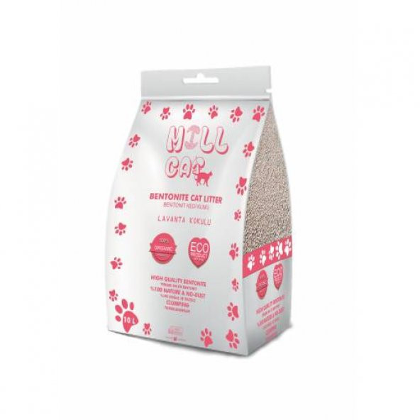 Millcat Lavanta Kokulu Topaklanan Bentonit Kedi Kumu 10 Lt x 2 Pk - 2