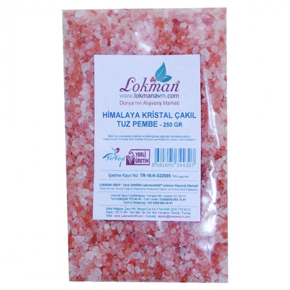 LokmanAVM Yemeklik Himalaya Kristal Kaya Tuzu Çakıl Pembe 250 Gr - 6