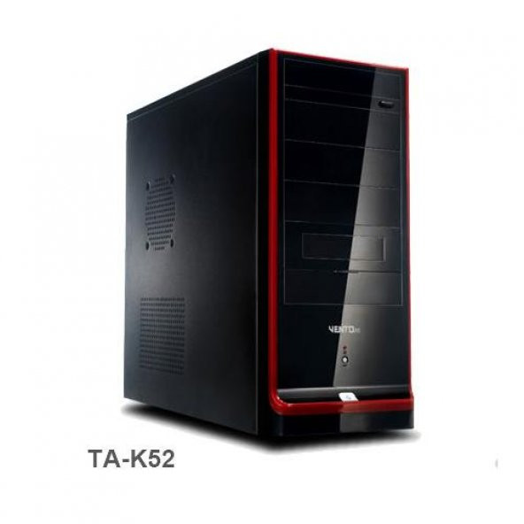 Vento TA-K52 350W Mid Tower Kasa Siyah-Kırmızı
