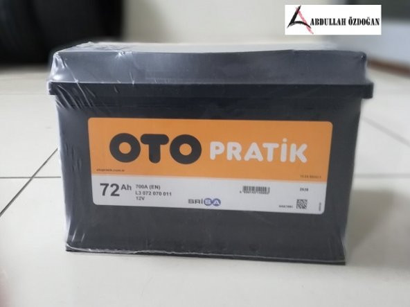 OTOPRATİK AKÜ 72 AMPER (İNCİ AKÜ ÜRETMEKTEDİR)