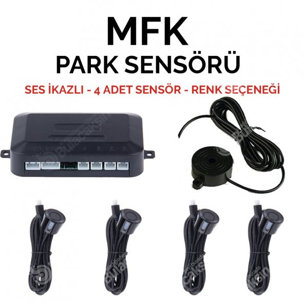 Mfk Park Sensörü 19 mm Ses İkazlı Siyah - Gri - Beyaz Renk